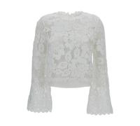Self Portrait - Crochet Lace Top - Femme - Blouses et Chemises - Blanc - Taille: 38 FR