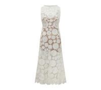 Self Portrait - Crochet Maxi Dress - Femme - Robes - Blanc - Taille: 38 FR