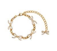 Self Portrait - Crystal Bow Bracelet - Femme - Accessoires - Jaune - Taille: ONE Size