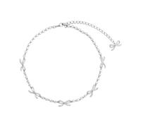 Self Portrait - Crystal Bow Necklace - Femme - Accessoires - Gris - Taille: ONE Size