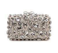 Self Portrait - Crystal Clutch Bag - Femme - Sacs - Beige - Taille: ONE Size