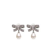Self Portrait - Crystal Drop Earrings - Femme - Accessoires - Gris - Taille: ONE Size