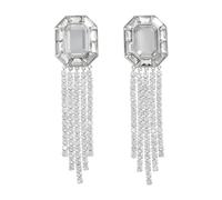 Self Portrait - Crystal Droplet Earrings - Femme - Accessoires - Gris - Taille: ONE Size