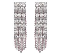 Self Portrait - Crystal Droplet Earrings - Femme - Accessoires - Rose - Taille: ONE Size