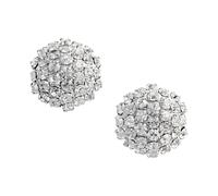 Self Portrait - Crystal Flower Earrings - Femme - Accessoires - Gris - Taille: ONE Size