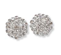 Self Portrait - Crystal Flower Earrings - Femme - Accessoires - Gris - Taille: ONE Size