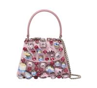 Self Portrait - Crystal Mini Bag - Femme - Sacs - Rose - Taille: ONE Size