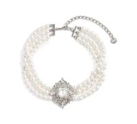 Self Portrait - Crystal Pearl Choker - Femme - Accessoires - Blanc - Taille: ONE Size