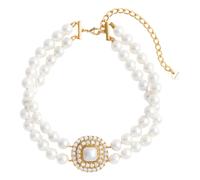 Self Portrait - Crystal Pearl Choker - Femme - Accessoires - Gris - Taille: ONE Size