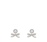 Self Portrait - Crystal Pearl Drop Earrings - Femme - Accessoires - Gris - Taille: ONE Size