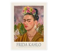 Self-Portrait, Dedicated to Dr. Eloesser II Poster de Frida Kahlo 50 x 70 cm Rose clair Tableaux Décoration murale