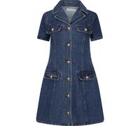 Self Portrait - Robe Bleue avec Boutons et Poches - Femme - Robes - Bleu - Taille: 34 FR
