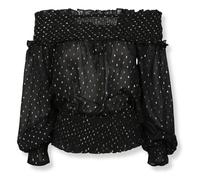 Self Portrait, Femme, Blouses et Chemises, Noir, Taille: 36 FR Chiffon Top