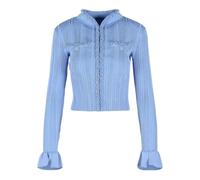 Self Portrait, Femme, Pulls, Bleu, Taille: 40 FR Pearl Cardigan