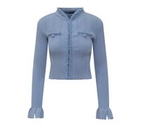 Self Portrait, Femme, Pulls, Bleu, Taille: 42 FR Pearl Cardigan