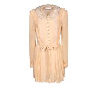Self Portrait, Femme, Robes, Rose, Taille: 34 FR Mini-robe plissée en georgette