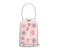 Self Portrait, Femme, Sacs, Rose, Taille: ONE Size Mini Sac en Satin Floral Orné de Cristaux