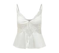 Self Portrait, Femme, Tops, Blanc, Taille: 38 FR Satin Lace Slip Cami