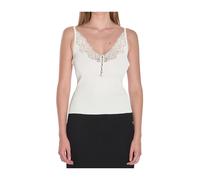 Self Portrait, Femme, Tops, Blanc, Taille: 40 FR Débardeur à Col en V