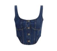 Self Portrait, Femme, Tops, Bleu, Taille: 38 FR Cropped Top