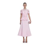 Self Portrait - Fine Lace Midi Dress - Femme - Robes - Rose - Taille: 42 FR
