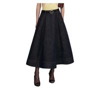 Self Portrait - Flared Midi Skirt - Femme - Jupes - Bleu - Taille: 34 FR