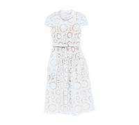 Self Portrait - Floral Lace Midi Dress - Femme - Robes - Bleu - Taille: 40 FR