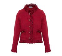 Self Portrait - Gilet à franges - Femme - Pulls - Rouge - Taille: 36 FR
