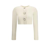 Self Portrait - Gilet en Laine avec Boutons Décoratifs - Femme - Pulls - Blanc - Taille: 42 FR
