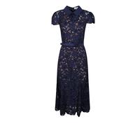 Self Portrait - Guipure Lace Midi Dress - Femme - Robes - Bleu - Taille: 38 FR