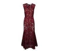 Self Portrait - Guipure Lace Midi Dress - Femme - Robes - Rouge - Taille: 34 FR