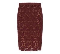 Self Portrait - Guipure Lace Midi Skirt - Femme - Jupes - Rouge - Taille: 40 FR