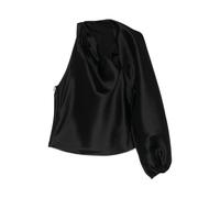 Self Portrait - Haut Asymétrique Drapé - Femme - Blouses et Chemises - Noir - Taille: 36 FR
