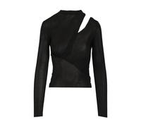 Self Portrait - Haut en Tricot Viscose Découpé - Femme - Pulls - Noir - Taille: 36 FR