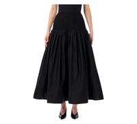 Self Portrait - Jupe Midi en Coton - Femme - Jupes - Noir - Taille: 36 FR