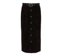 Self Portrait - Jupe Midi en Daim - Femme - Jupes - Brun - Taille: 38 FR