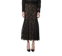 Self Portrait - Jupe Midi en Dentelle - Femme - Jupes - Noir - Taille: 34 FR