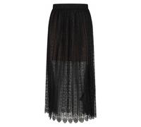Self Portrait - Jupe Midi en Dentelle Organza - Femme - Jupes - Noir - Taille: 38 FR