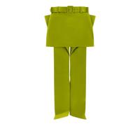 Self Portrait - Jupe Mini Satinée à - Femme - Jupes - Vert - Taille: 36 FR