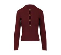 Self Portrait - Keyhole Knit Top - Femme - Pulls - Rouge - Taille: 40 FR