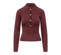 Self Portrait - Keyhole Knit Top - Femme - Pulls - Rouge - Taille: 42 FR