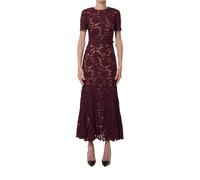 Self Portrait - Lace Bib Dress - Femme - Robes - Rouge - Taille: 38 FR