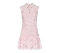 Self Portrait - Lace Collared Mini Dress - Femme - Robes - Rose - Taille: 34 FR
