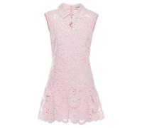 Self Portrait - Lace Collared Mini Dress - Femme - Robes - Rose - Taille: 36 FR