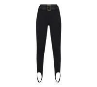 Self Portrait - Leggings à basques en jersey stretch avec ceinture - Femme - Pantalons - Noir - Taille: 36 FR