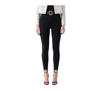 Self Portrait - Leggings en maille avec bride de cheville - Femme - Pantalons - Noir - Taille: 36 FR