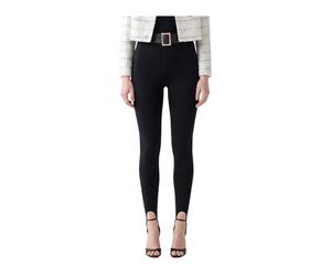 Self Portrait - Leggings en maille avec bride de cheville - Femme - Pantalons - Noir - Taille: 36 FR