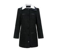 Self Portrait - Manteau ajusté texturé - Femme - Manteaux - Noir - Taille: 34 FR