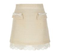 Self Portrait - Mini-jupe en bou emme - Jupes - Blanc - Taille: 36 FR