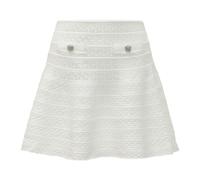 Self Portrait - Mini-jupe en maille pointelle - Femme - Jupes - Blanc - Taille: 42 FR